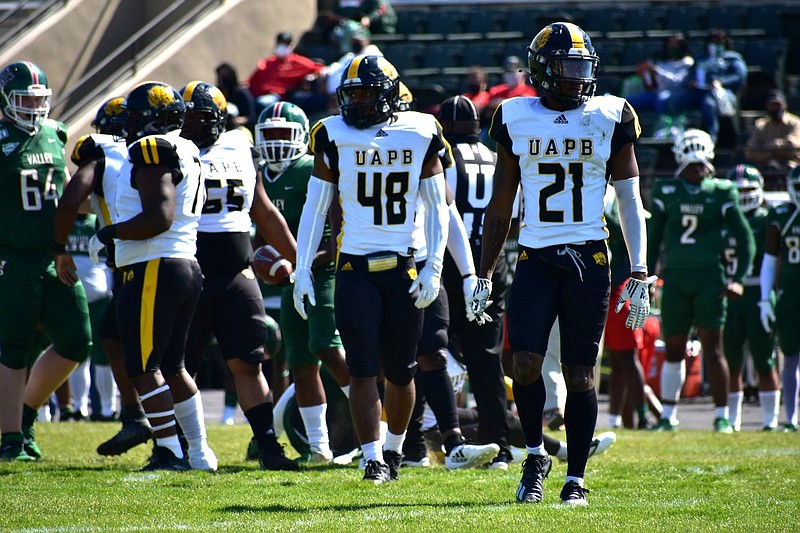 Jalon Thigpen (21) has picked off four passes for UAPB this season. 
(Pine Bluff Commercial/I.C. Murrell)