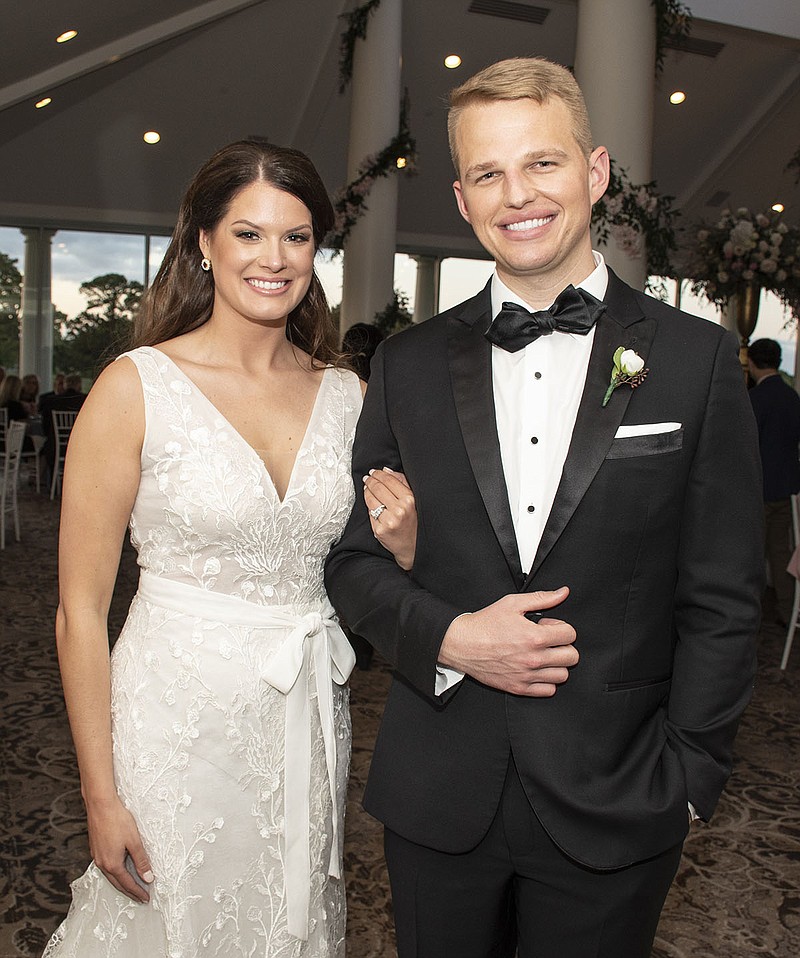 Reagan and Dr. Cody  Timmermann on 04/24/2021 at the  Muse - Timmermann wedding reception at the Country Club of Little Rock.