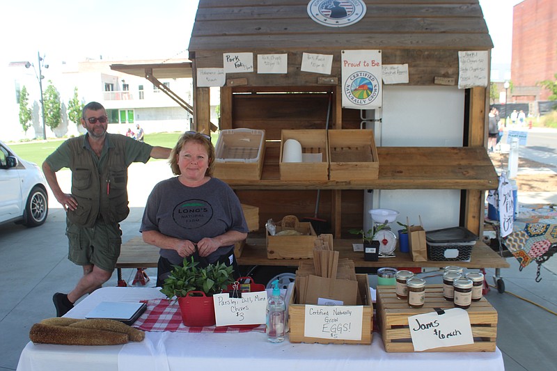 Vendors from across the county came to set up shop at the Farmers Market, including Long’s Natural Farm. (Matt Hutcheson/News-Times)