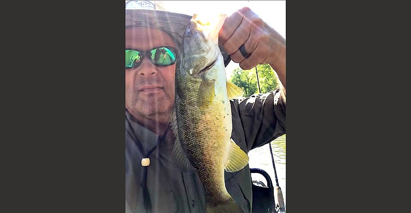After bagging this Ouachita Mountain gobbler on the morning of April 19, Chris Minick of Benton spent the rest of the day catching smallmouth bass (shown) from a kayak on the Saline River.
(Photos submitted by Lainie Deerman and Chris Minick)
