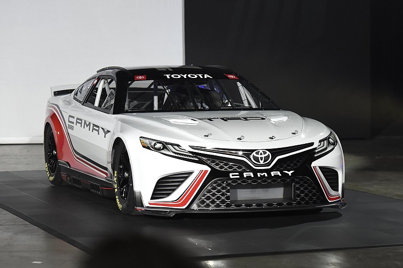 NASCAR’s Next Gen cars, unveiled Wednesday in Charlotte, N.C., will have carbon composite bodies and single-source manufacturers will build the chassis, provide parts and supply the bodies. But each manufacturer has the flexibility to design the shell to resemble the Toyota Camrys, Chevrolet Camaros and Ford Mustangs.
(AP/Mike McCarn)