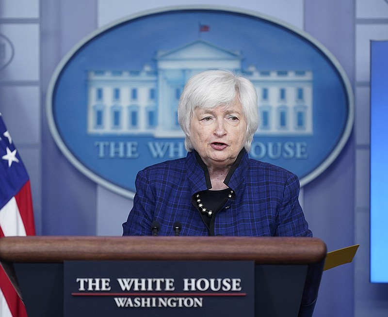 Restarting the U.S. economy after the pandemic and its supply bottlenecks is going to be “a bumpy process,” Treasury Secretary Janet Yellen said Friday.
(AP/Patrick Semansky)