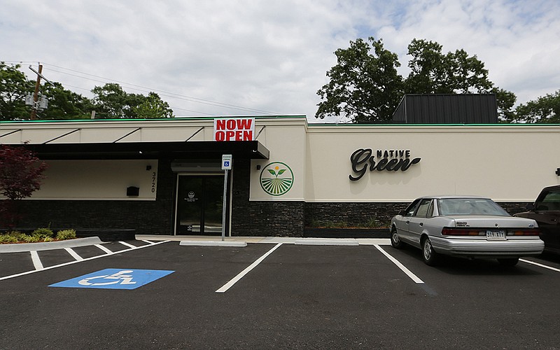Native Green Wellness, the seventh medical marijuana dispensary in Central Arkansas, has opened at 3720 Cantrell Road in Little Rock.
(Arkansas Democrat-Gazette/Thomas Metthe)