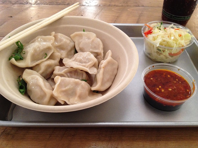 Pork dumplings at Three Fold (Democrat-Gazette file photo)