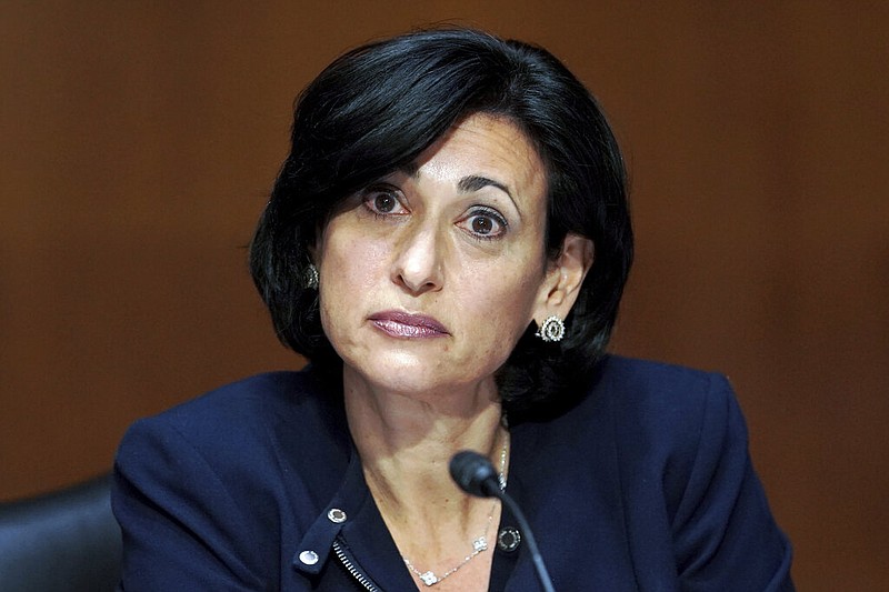 Centers for Disease Control and Prevention Director Dr. Rochelle Walensky testifies during a Senate Health, Education, Labor and Pensions Committee hearing to examine an update from Federal officials on efforts to combat covid-19 on Tuesday, May 11, 2021, on Capitol Hill, in Washington. (Greg Nash/Pool via AP)