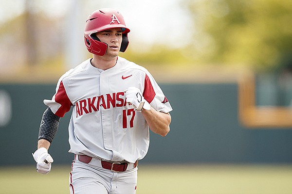 Arkansas first baseman Brady Slavens is shown during a game against Tennessee on Sunday, May 16, 2021, in Knoxville, Tenn. (Photo courtesy Tennessee Athletics)
