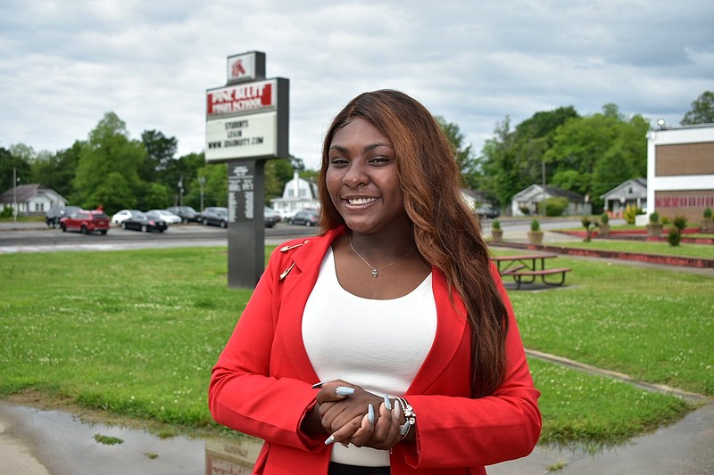 Indonesia Jackson experienced a well-rounded high school career, serving as captain of the pom squad, president of the Beta Club and playing first base on the softball team, to name a few of the activities that kept her schedule busy. 
(Pine Bluff Commercial/I.C. Murrell)