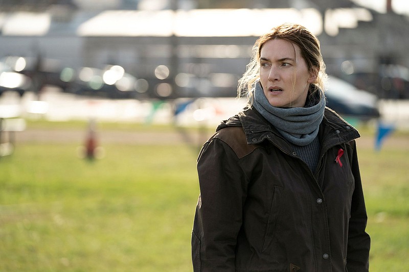 Small-town Pennsylvania police detective Mare Sheehan (Kate Winslet) investigates a local murder as her personal life is falling apart in the HBO miniseries “Mare of Easttown.”