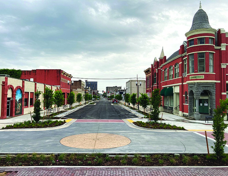 Downtown Pine Bluff is shown in this May 20, 2021, file photo. (Pine Bluff Commercial/Byron Tate)