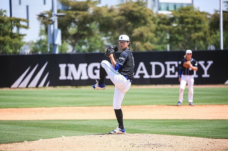 Bradenton (Fla.) IMG Academy pitcher Jaewoo Cho, a 2023 Arkansas commit, will watch the Razorbacks’ Super Regional games this weekend against North Carolina State from his native South Korea.
(Submitted photo)