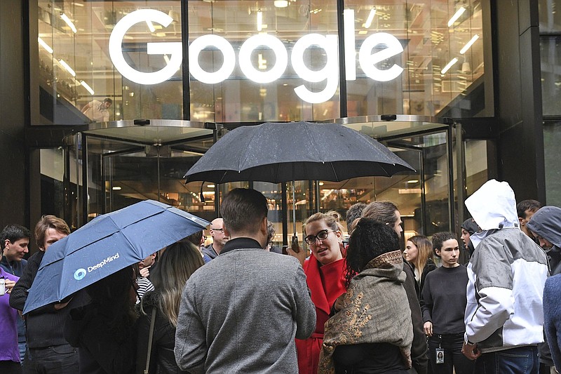 Google’s London offices are shown in 2018. Britain’s anti-competition investigation of Google is just one that the technology company  has faced in Europe.
(AP)
