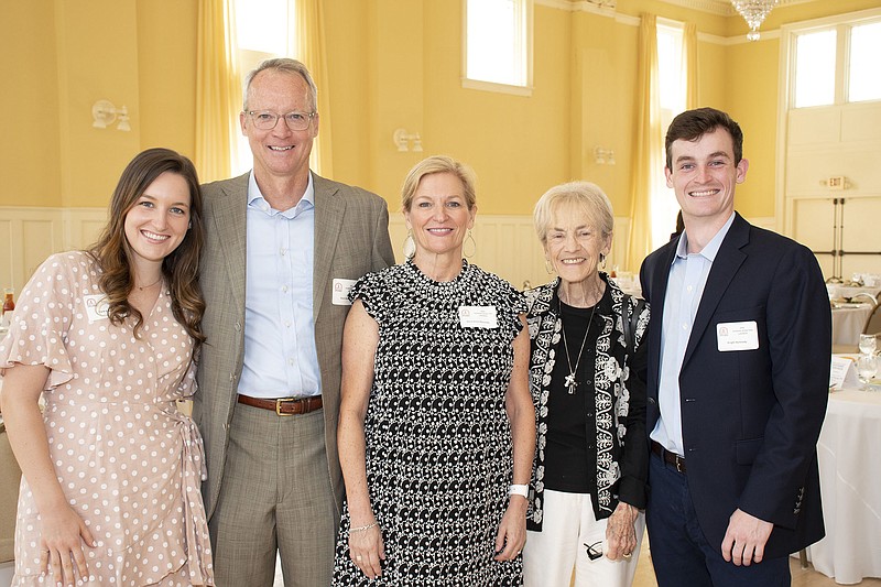  Clark Kennedy, Kevin and Elicia Sinor Kennedy, Ruth Sinor and Knight Kennedy 05/26/2021 at the Sustainers Luncheon in the Junior League of Little Rock Building. (Arkansas Democrat-Gazette/Cary Jenkins)