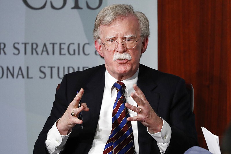 Former national security adviser John Bolton gestures while speaking at the Center for Strategic and International Studies in Washington in this Sept. 30, 2019, file photo. (AP/Pablo Martinez Monsivais)