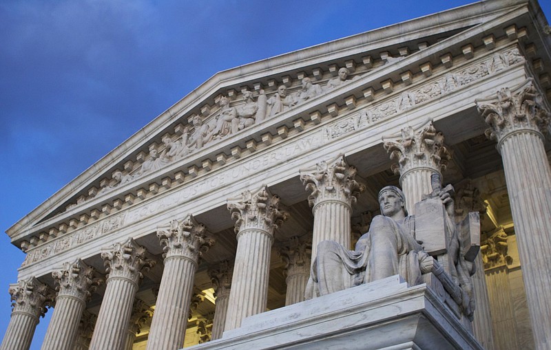 The Supreme Court building is seen at sunset in Washington in this Feb. 13, 2016, file photo. (AP/Jon Elswick)