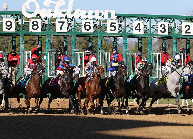 Oaklawn Racing Casino Resort in Hot Springs will open its 2021-22 live racing season Dec. 3, it was announced Thursday. The proposal for an extended schedule was approved by the Arkansas Racing Commission and includes racing through May 8.
(Arkansas Democrat-Gazette/Thomas Metthe)