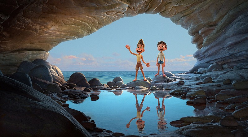 They sleep with the fishes: Alberto (voiced by Jack Dylan Grazer) and Luca (Jacob Tremblay) enjoy a summer on the Italian Riviera in Pixar’s “Luca,” now streaming on Disney +.