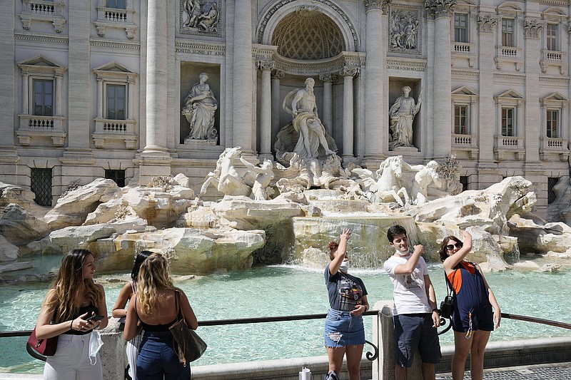 Americans soon could be allowed to visit European sites such as the Trevi fountain in Rome after the European Union on Friday urged countries to allow in leisure travelers from the U.S.
(AP/Gregorio Borgia)