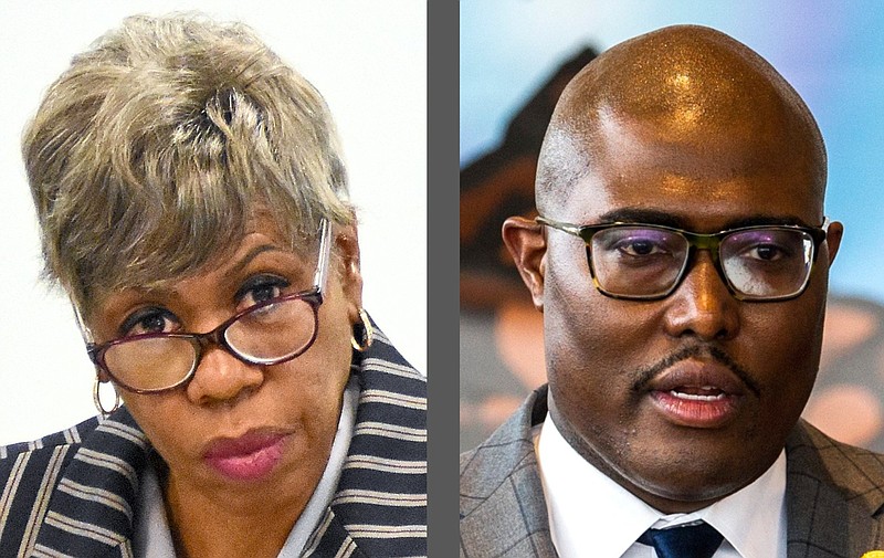 Nadine Jarmon (left), executive director of the Metropolitan Housing Alliance, and Little Rock Mayor Frank Scott Jr. are shown in this undated composite photo.