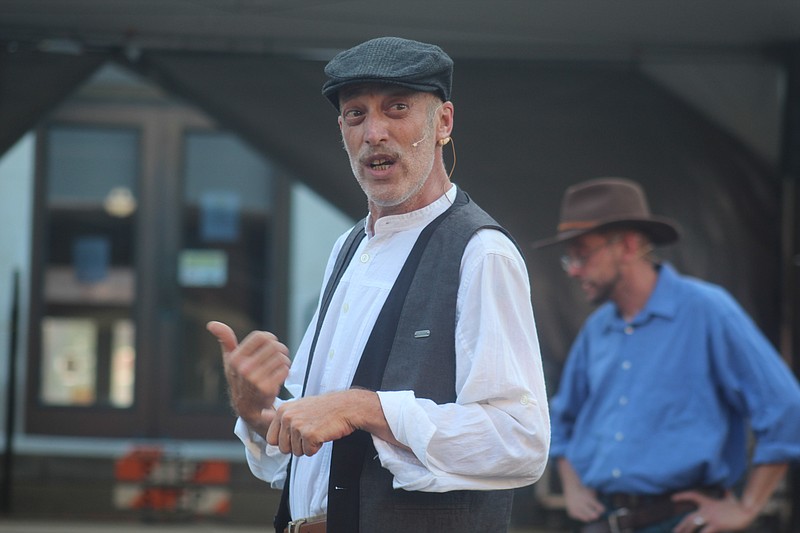 Darrin Riley was a cast member in the first performance of Showdown at Sunset, performed to cap off Summer on the Square on Saturday. (Matt Hutcheson/News-Times)