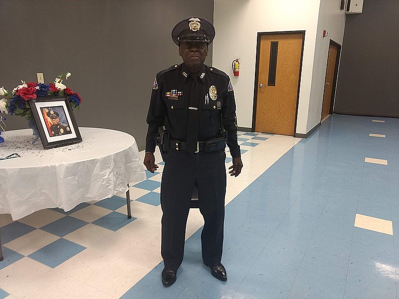 FILE - Camden Police Officer L.C. “Buckshot” Smith is seen at his 90th birthday party.