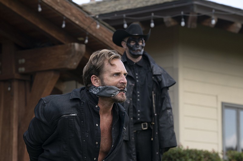 Racially insensitive Texas rancher Dylan Tucker (Josh Lucas) gets some remedial training in Everardo Gout’s “The Forever Purge,” which steers the franchise away from the horror genre in the direction of the modern Western.