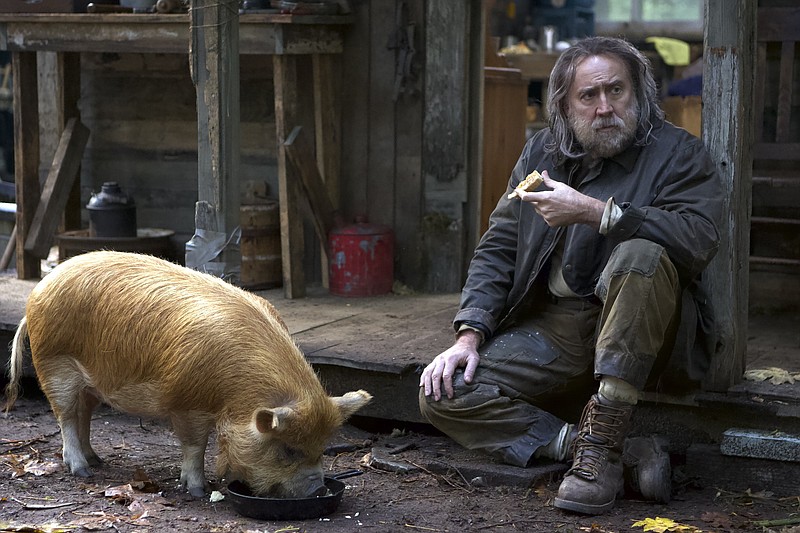 Some animals are more equal than others: Rob (Nicolas Cage) forsakes civilization to hang out with his partner in truffle finding in Michael Sarnoski’s strange and beautiful “Pig.”