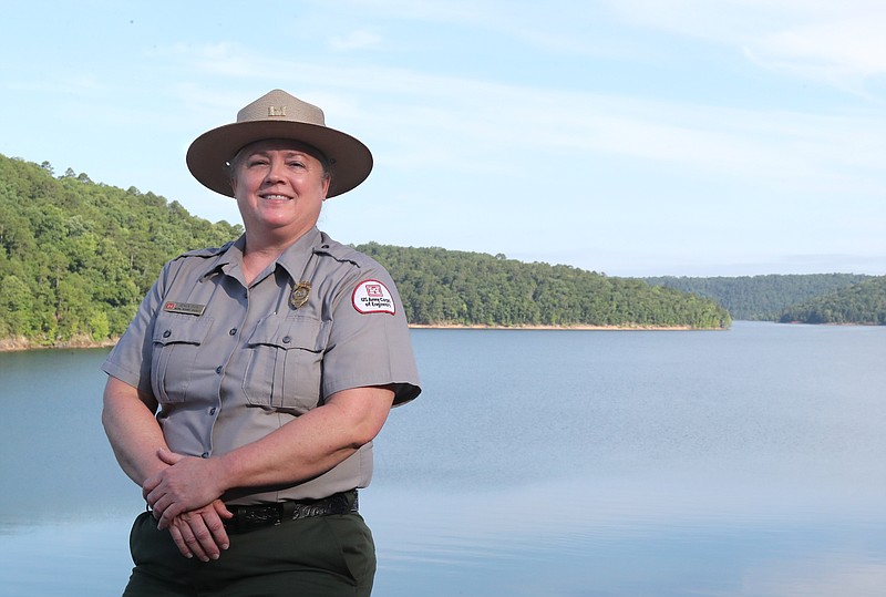 U.S. Army Corps of Engineers Natural Resource Specialist Renea Guin at Lake Ouachita. Photo by Richard Rasmussen of The Sentinel-Record