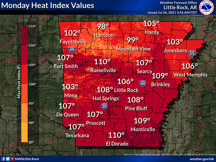 Heat advisory set for much of state | The Arkansas Democrat-Gazette ...
