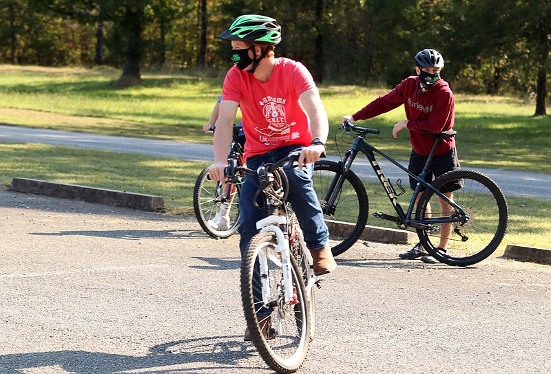 Contestants get ready for the bike competition during the 2020 Arkansas 4-H State O-Rama at the C.A. Vines Arkansas 4-H Center. 
(Special to The Commercial/Mary Hightower,University of Arkansas System Division of Agriculture)