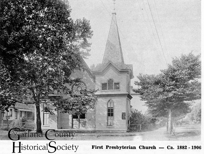 The First Presbyterian Church’s first building (1882-1906) was built on land donated by Hiram A. Whittington at 213 Whittington Avenue. The current church replaced this building in 1907.