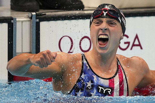 Ledecky wins gold medal, Biles drops out of all-around