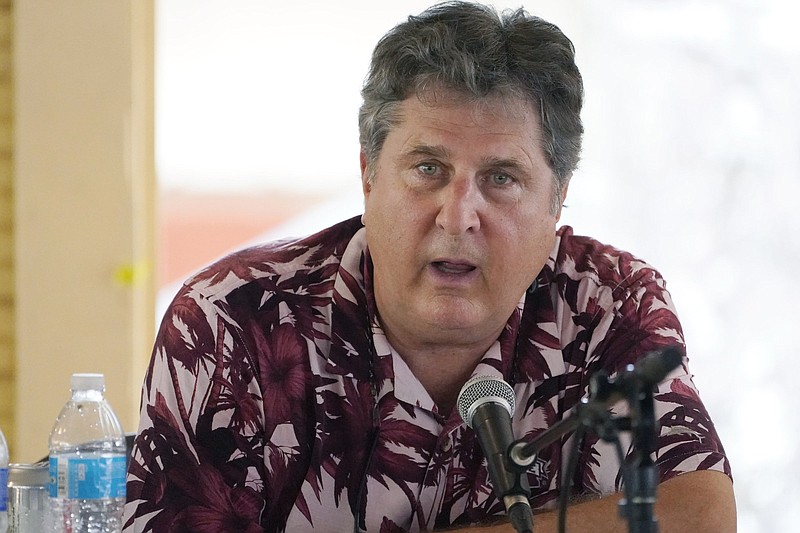 Mississippi State football coach Mike Leach is shown in this photo.
(AP Photo/Rogelio V. Solis)