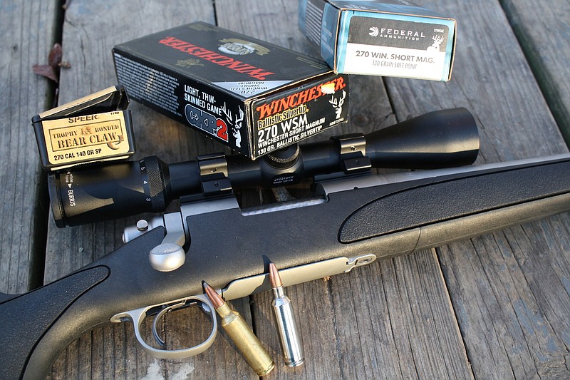 The 270 Winchester Short Magnum offers power equivalent to the 270 Weatherby in a variety of packages, but for Arkansas deer hunting, it might be too much of a good thing. 
(Arkansas Democrat-Gazette/Bryan Hendricks)