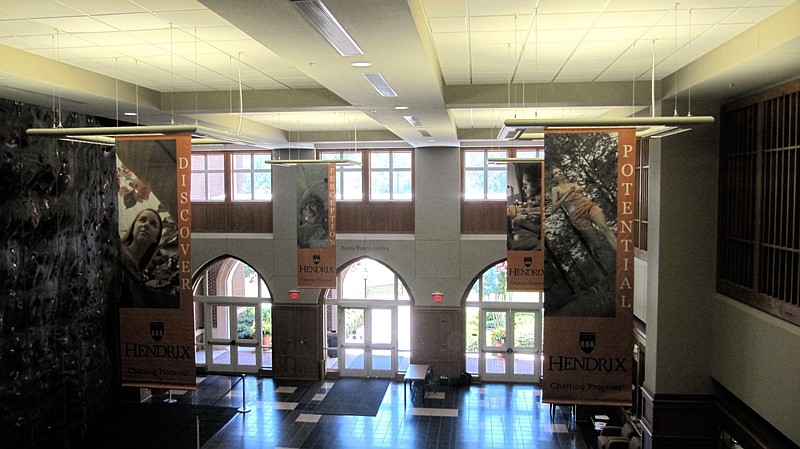 The Bates-Rasco lobby in the Hendrix College Wellness and Athletics Center is shown in this 2007 file photo. (Arkansas Democrat-Gazette file photo)