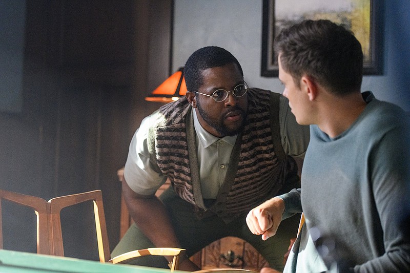 Life coach Will (Winston Duke) counsels the skeptical soul Kane (Bill Skarsgard) in “Nine Days,” the feature debut of director Edson Oda.