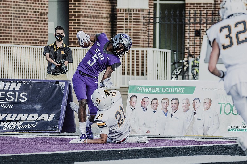 UCA wide receiver Lajuan Winningham said the outlook for a bigger year appears bright. “I think things, for us, will be a lot easier now that we’ll get a rhythm going,” Winningham said.
(Photo courtesy University of Central Arkansas)