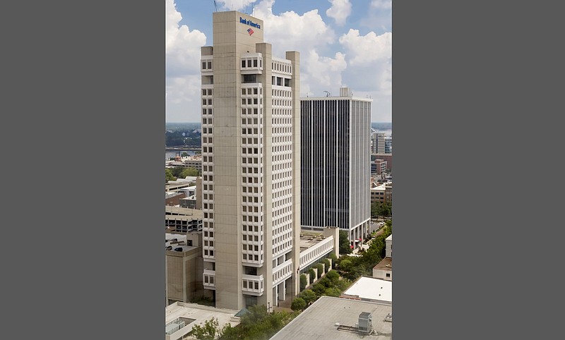 The Bank of America building in downtown Little Rock is shown in this August 2016 file photo. (Arkansas Democrat-Gazette file photo)