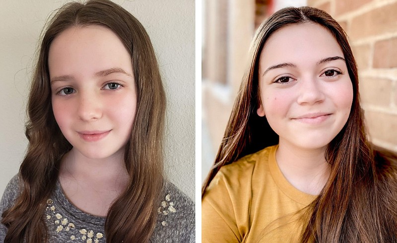 Lily Jennings (left) of Rison and Anna Grace Bailey of Monticello are shown in this undated composite photo. The two are starring in “The Miracle Worker,” a production of the Arts & Science Center for Southeast Arkansas, beginning Sept. 17. Jennings will portray Helen Keller, and Bailey will play Anne Sullivan.