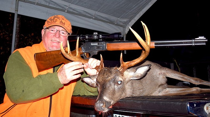 Mike Romine of Mabelvale took this Grant County buck with a Marlin 336 chambered in .30-30 Win., quite likely the most successful deer hunting cartridge in existence.
(Arkansas Democrat-Gazette/Bryan Hendricks)