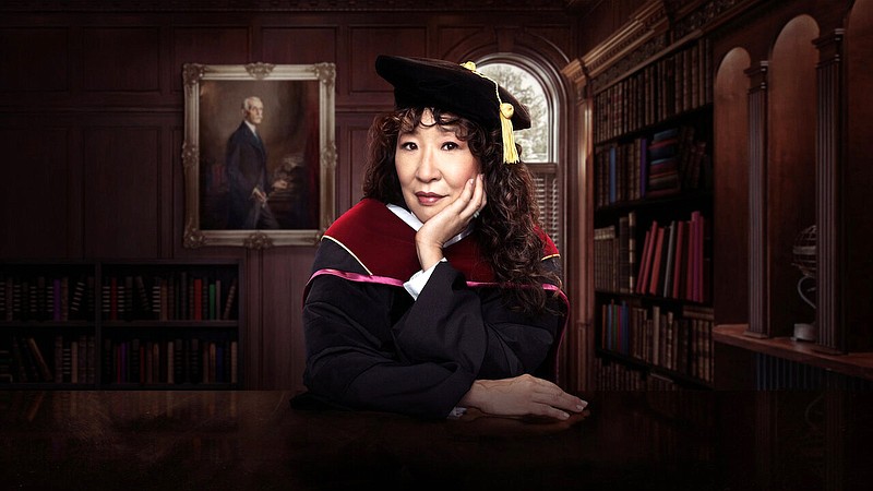 Sandra Oh stars as Dr. Ji-Yoon Kim, the first female chair of the English department of the apparently idyllic Pembroke College, a fictional liberal arts school that provides the setting for the Netflix dark comedy “The Chair.”