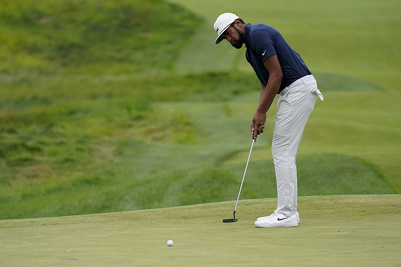 Tony Finau is coming off a playoff victory Monday at the Northern Trust. The victory vaulted him to the top of the FedEx Cup standings with two events left in the chase.
(AP/John Minchillo)