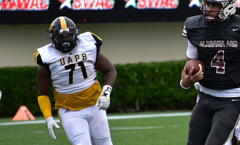 UAPB nose guard Zion Farmer is among eight returning starters on defense. 
(Pine Bluff Commercial/I.C. Murrell)