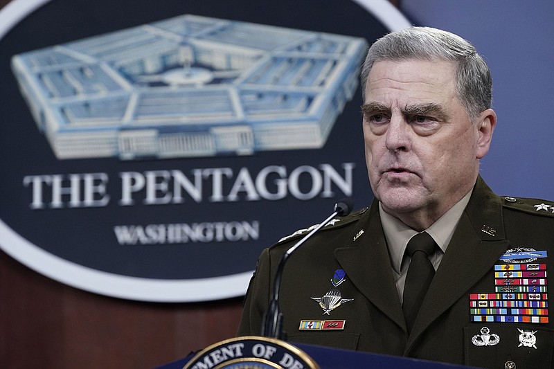 “Whether or not they change remains to be seen,” Joint Chiefs of Staff Gen. Mark Milley said of the Taliban during a briefing Wednesday at the Pentagon, calling them “ruthless.”
(AP/Susan Walsh)