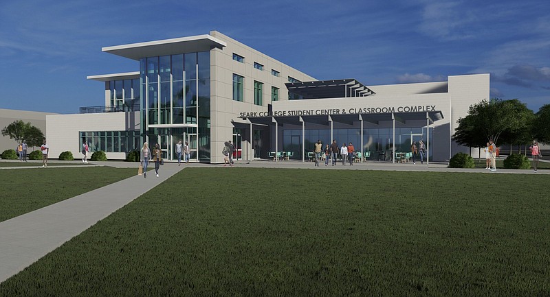 An artist rendering of the SEARK College Student Center & Classroom Complex. 
(Special to The Commercial/The P3 Group and Chasm Architecture)