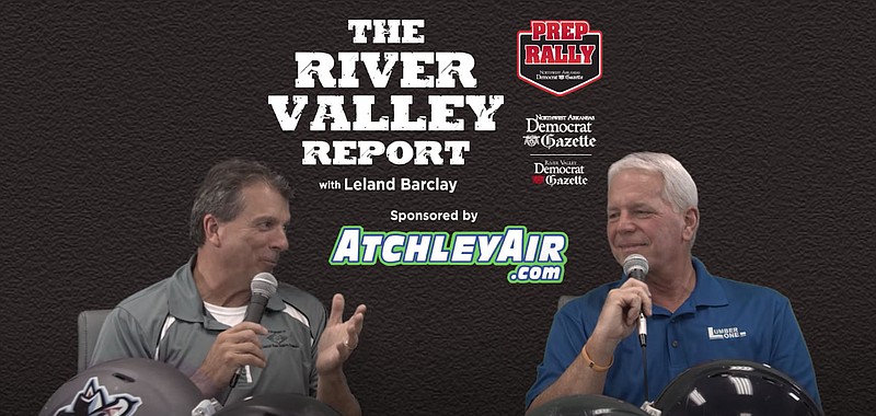 Leland Barclay (left) and Bill Dodson on the River Valley Report set.