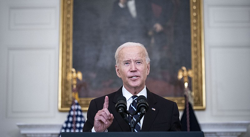 “We can and we will turn the tide on covid-19,” President Joe Biden said Thursday at the White House as he announced new mandates for vaccines.
(The New York Times/Al Drago)