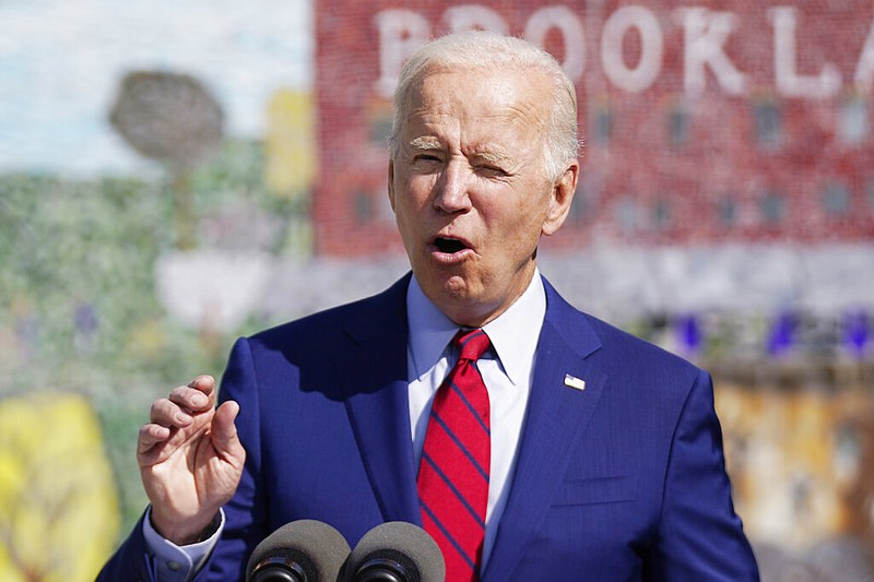 President Joe Biden speaks at Brookland Middle School, Friday, Sept. 10, 2021 in Washington. (AP/Manuel Balce Ceneta)