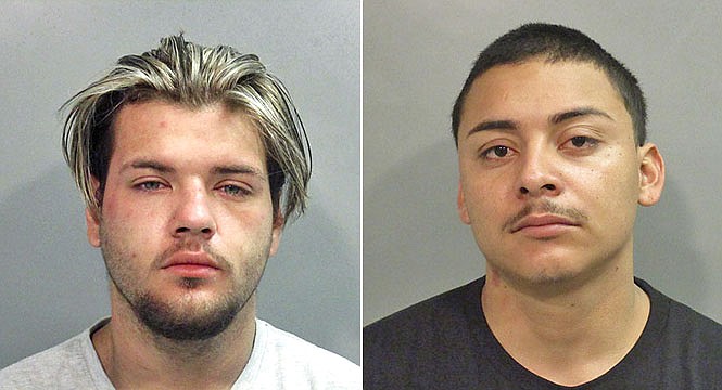Mackenzie Lawhorn (left) and Damacio Tellez both arrested in connection with robbing and beating another man.