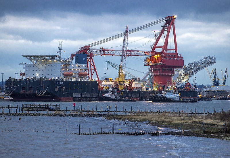 Tugboats get into position to move Russian pipe-laying vessel “Fortuna” in the port of Wismar, Germany, earlier this year. Prices for electricity and natural gas are surging in Europe, raising concerns about politically unpopular increases in utility bills.
(AP)