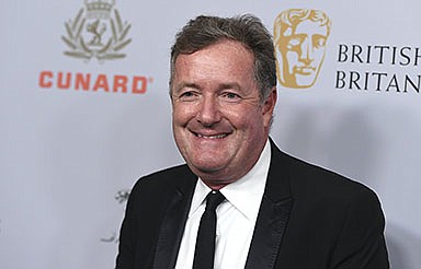 In this Friday, Oct. 25, 2019 file photo, Piers Morgan arrives at the BAFTA Los Angeles Britannia Awards at the Beverly Hilton Hotel in Beverly Hills, Calif. 
(Photo by Jordan Strauss/Invision/AP, file)